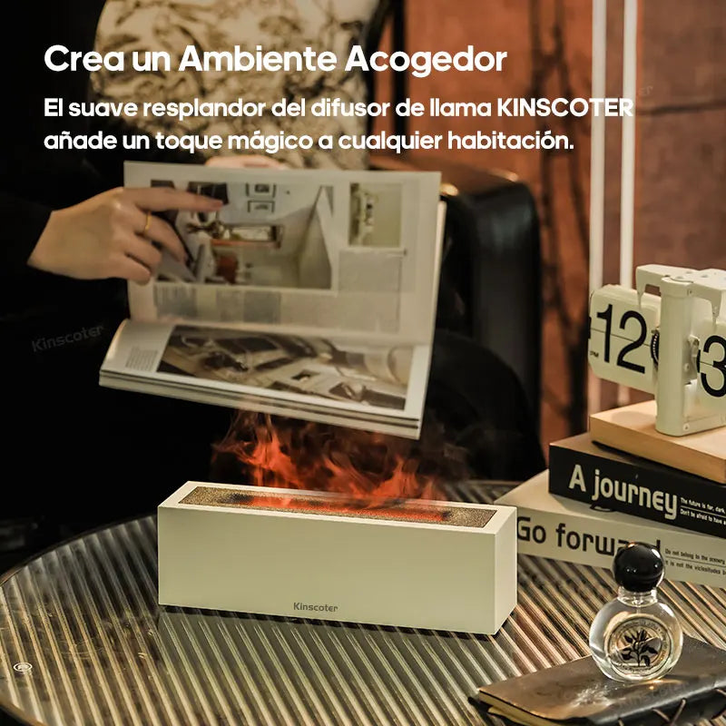 Flame Aroma Diffuser Air Humidifier Ultrasonic Cool Mist Maker Fogger LED Essential Oil Lamp Realistic Fire Difusor